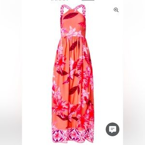 Coral maxi dress size 10